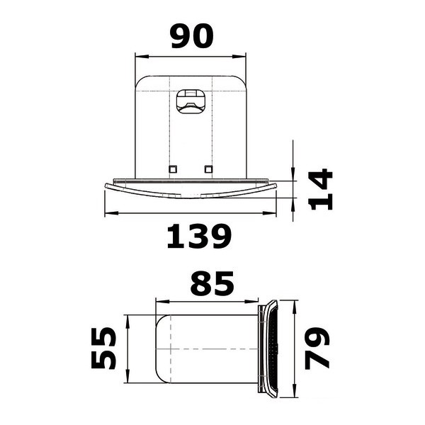Sound built-in horn white ABS - 12V - SAFETY - 2110300 2