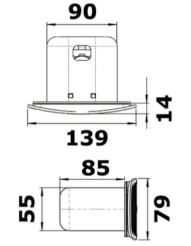 Sound built-in horn white ABS - 12V - SAFETY - 2110300
