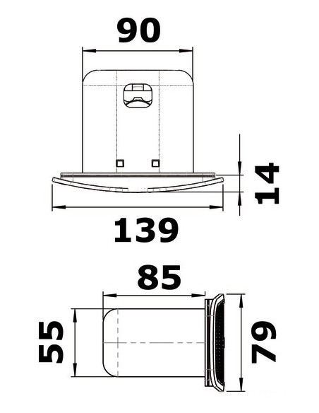 Sound built-in horn white ABS - 12V - SAFETY - 2110300