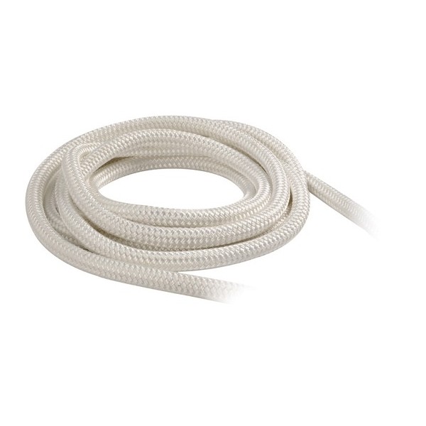 Double braid made of soft high-strength 12-strand polyester - WHITE Ø 6 mm - Mooring line - 0646706