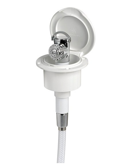 Box doccia CLASSIX EVO con doccia a pulsante Mizar - Sportello BIANCO - Docce e box doccia - 1525000