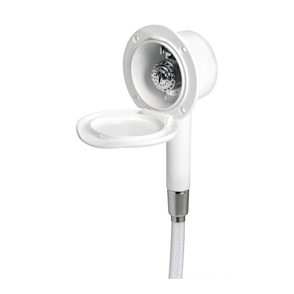 Box doccia A PARETE con doccia a pulsante Mizar - Sportello BIANCO - Sportello BIANCO - Docce e box doccia - 1525003