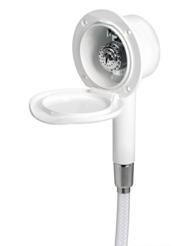 Box doccia A PARETE con doccia a pulsante Mizar - Sportello BIANCO - Sportello BIANCO - Docce e box doccia - 1525003