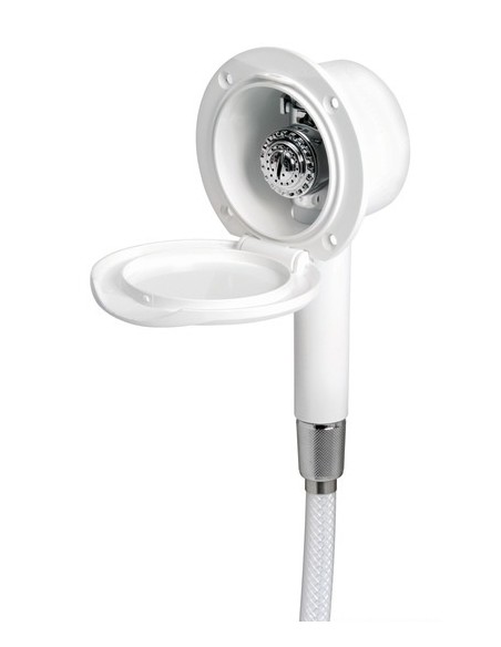 Classic EVO wall shower box with Mizar push-button shower  - COVER WHITE - Showers and shower boxes - 1525003