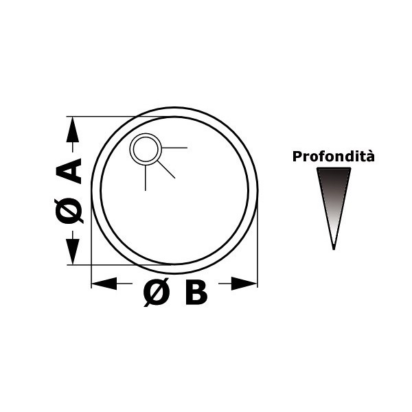 Round stainless steel sink Ø 330 mm- Skins - 5018736 2