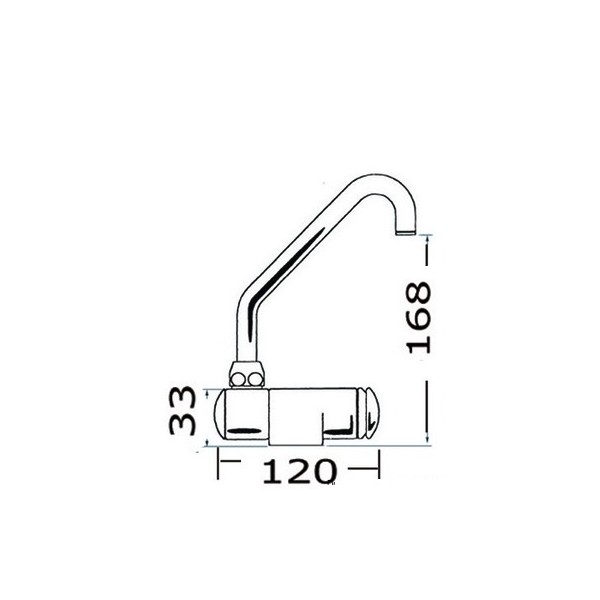 Rubinetto serie Star- MISCELATORE ACQUA CALDA + FREDDA - Rubinetti - 1704900 2