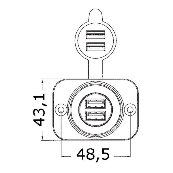 Presa doppia USB -  - 1451715 2