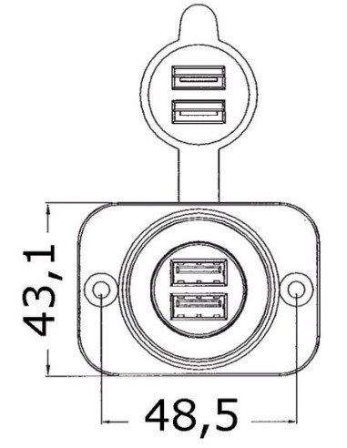 Presa doppia USB -  - 1451715