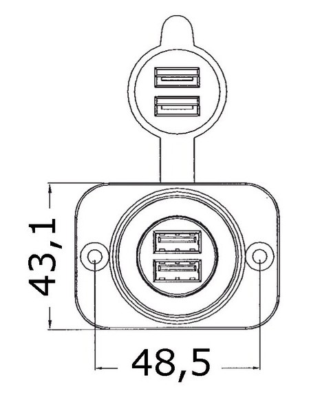 Presa doppia USB -  - 1451715