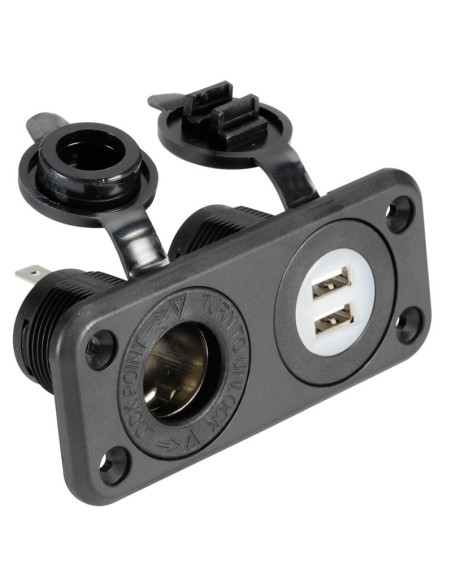 Presa accendisigari + doppia USB con pannello -  - 1451602