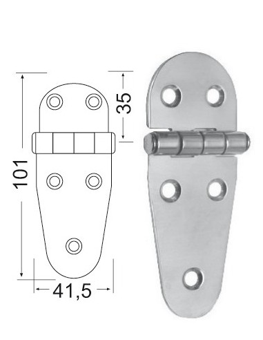 Hinges 2mm s.s -  - 3844171