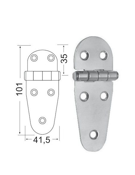 Cerniera spessore 2 mm inox -  - 3844171