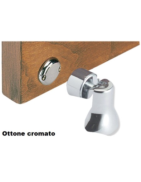 Chromed brass magnetic swivelling doorstop -  - 3815500