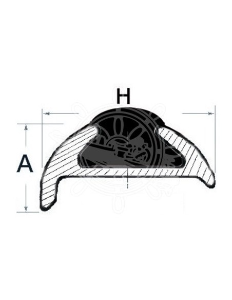 Anodized aluminium profile 38x9 mm - Anchorage and Docking - 4448510