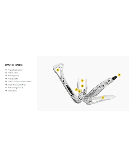 PINZA MULTIUSO LEATHERMAN SKELETOOL - 8 UTENSILI -  - LTG830956