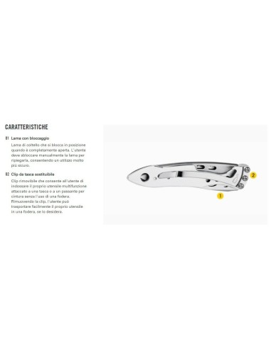 COLTELLO MULTIUSO LEATHERMAN SKELETOOL KBX - 2 UTENSILI -  - LTG832382
