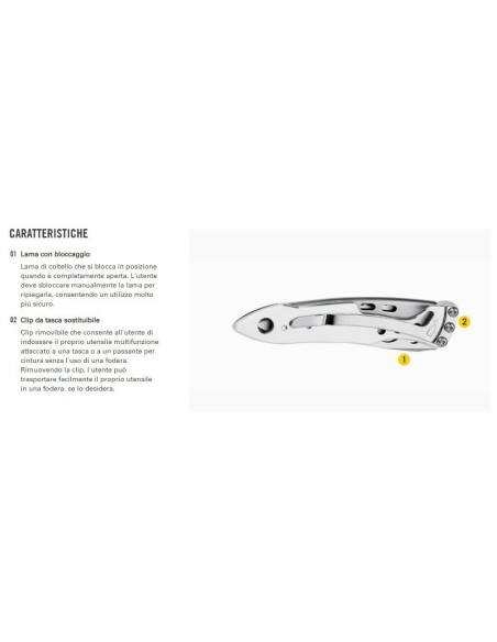 COLTELLO MULTIUSO LEATHERMAN SKELETOOL KBX - 2 UTENSILI -  - LTG832382