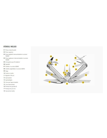PINZA MULTIUSO LEATHERMAN WAVE+ -18 UTENSILI -  - LTG832524