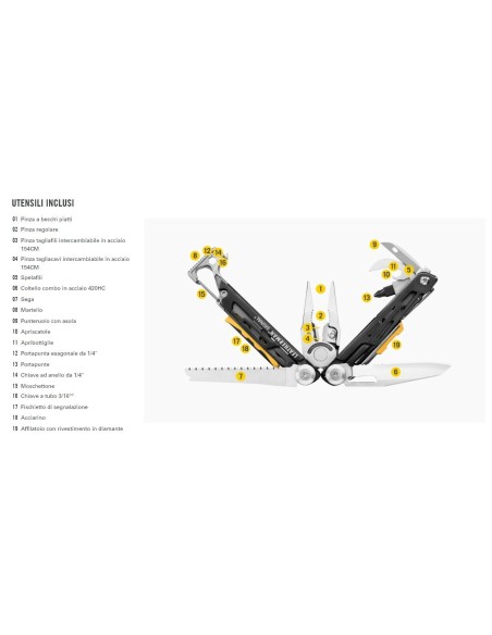 PINZA MULTIUSO LEATHERMAN SIGNAL - 19 UTENSILI -  - LTG832265