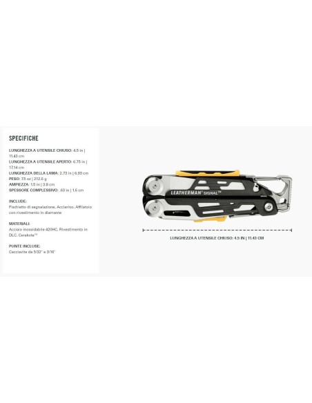 PINZA MULTIUSO LEATHERMAN SIGNAL - 19 UTENSILI -  - LTG832265