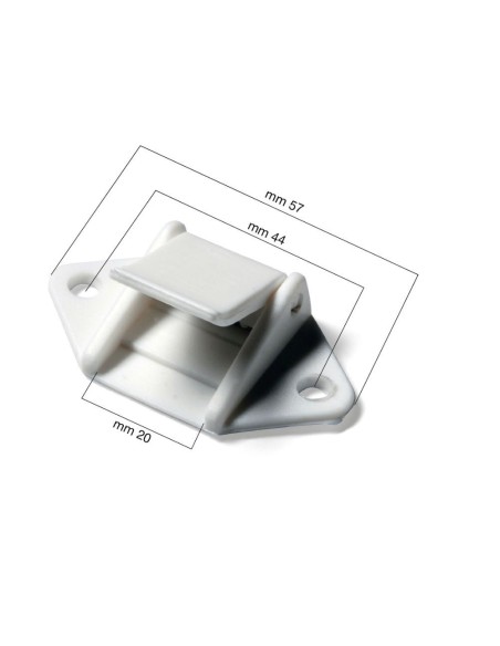 Fibbia con aletta in nylon 20 mm - FA#SG1 - 