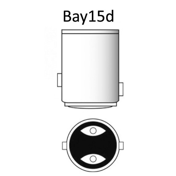 Lampadina LED BAY15D perni disassati per fanali di via - 14.444.01 -  2