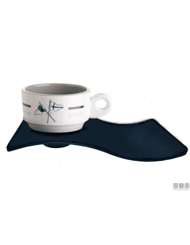 TAZZINA DA CAFFÈ CON PIATTINO BLU ONDA - 5802111 - 