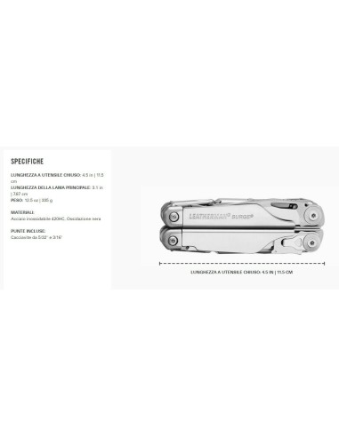 PINZA MULTIUSO LEATHERMAN WINGMAN / 14 UTENSILI - LTG832523 - 