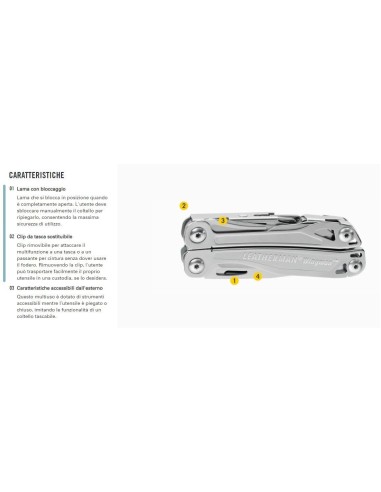 PINZA MULTIUSO LEATHERMAN WINGMAN / 14 UTENSILI - LTG832523 - 