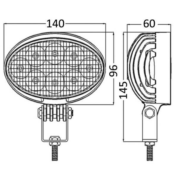 Faro orientabile da roll bar  a LED HD - 13.321.03 -  2