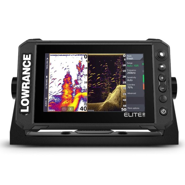 Lowrance Elite 7FS eco/GPS TouchScreen con trasduttore di poppa HDI eco standard frequenza 83 e 200 khz e DownScan Imaging - 000