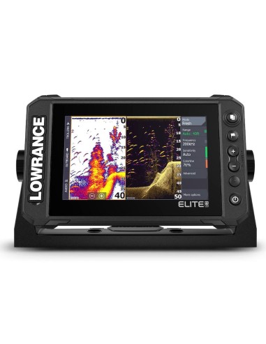 Lowrance Elite 7FS eco/GPS TouchScreen con trasduttore di poppa HDI eco standard frequenza 83 e 200 khz e DownScan Imaging - 000