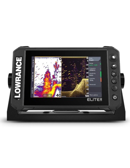 Lowrance Elite 7FS eco/GPS TouchScreen con trasduttore di poppa HDI eco standard frequenza 83 e 200 khz e DownScan Imaging - 000