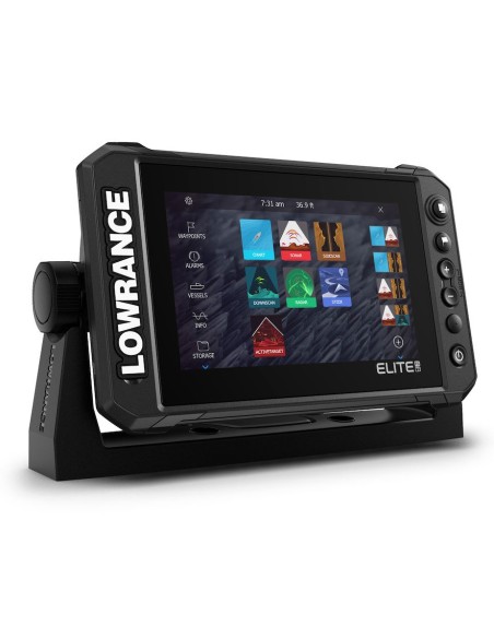 Lowrance Elite 7FS eco/GPS TouchScreen con trasduttore di poppa HDI eco standard frequenza 83 e 200 khz e DownScan Imaging - 000