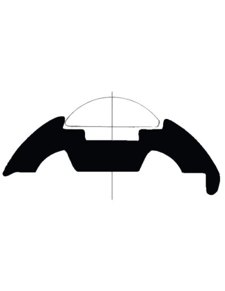 Base for stainless steel rubbing strakes, height 30 mm - 44.480.16 - 