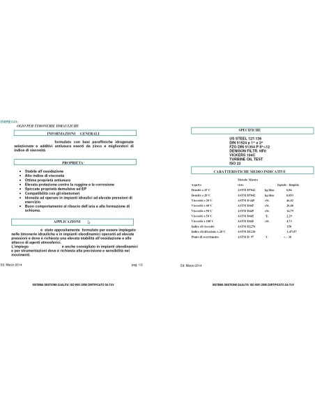 Olio idraulico marino - 65.083.00 - 