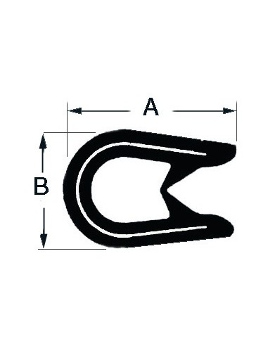 Profilo per bordare vetroresina o altri materiali - 4 - 6 mm BIANCO - 44.491.05 - 