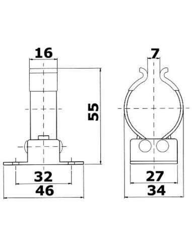 Clip per fissaggio oggetti vari in acciaio inox - 34.357.00 - 
