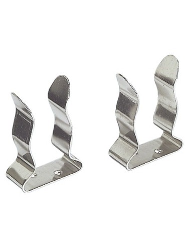 Clip in acciaio inox per bloccaggio ganci accosto, canne pesca - 34.356.00 - 