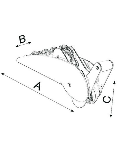Musone inox a ribalta per ancore da 10 kg - 01.333.01 - 