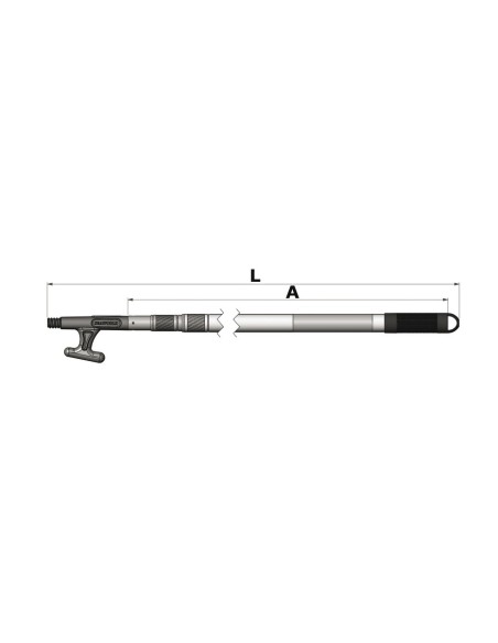 Gancio accosto professionale con testa di gomma - 150/382 cm - 34.917.43 - 