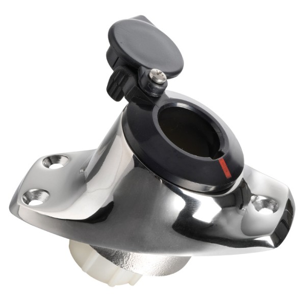 Basetta angolata a incasso inox cappuccio nero - 11.000.08 - 