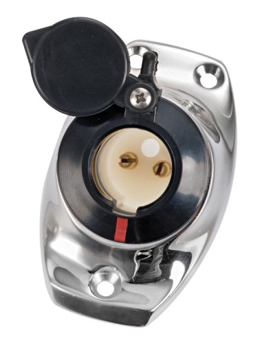 Basetta angolata a incasso inox cappuccio nero - 11.000.08 - 
