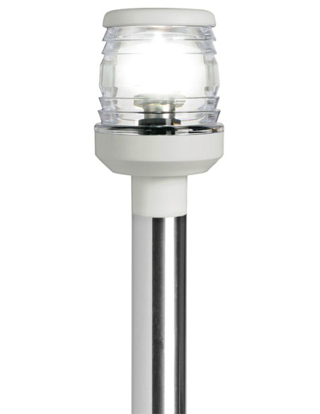 AstaClassic 360°  60 cm inox con fanale plastica bianca - 11.110.02 - 