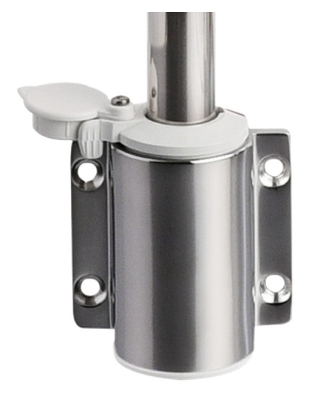 AstaClassic 360°  60 cm inox con fanale plastica bianca - 11.110.02 - 
