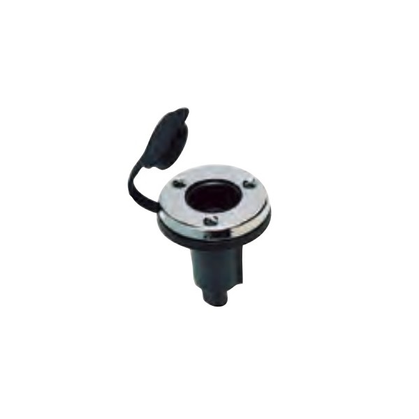 Basetta asta luce DRITTA con tappo protezione - PERKO - GS10117 - 