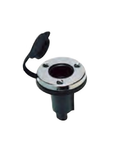 Basetta asta luce DRITTA con tappo protezione - PERKO - GS10117 - 