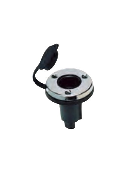 Basetta asta luce DRITTA con tappo protezione - PERKO - GS10117 - 