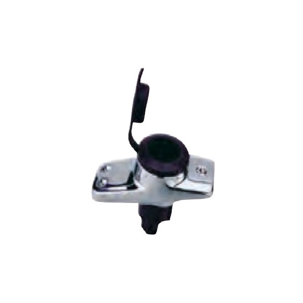 Basetta asta luce INCLINATA con tappo protezione - PERKO - GS10116 - 