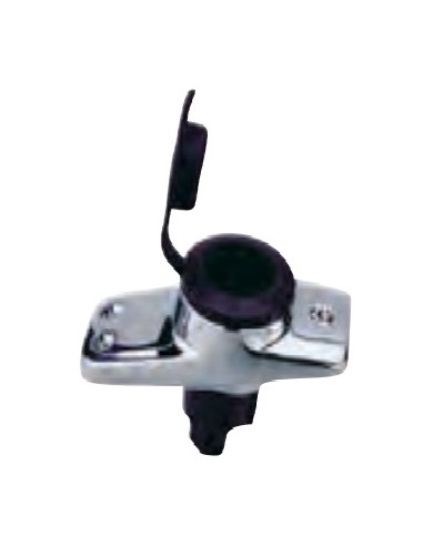 Basetta asta luce INCLINATA con tappo protezione - PERKO - GS10116 - 